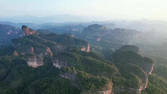 广东丹霞山丹霞地貌航拍