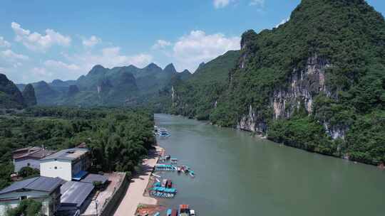 桂林杨堤漓江风景区航拍