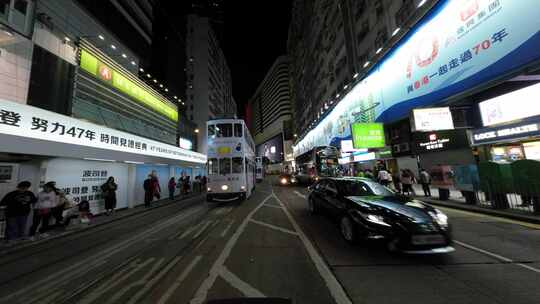 香港铜锣湾行人过马路慢镜头