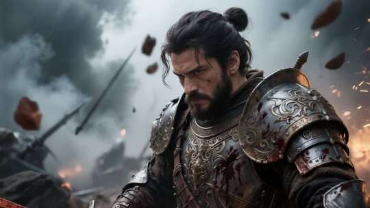 盔甲战士战场特写