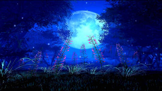 月亮歌曲演出傣族舞LED大屏幕背景视频素材视频素材模板下载