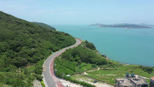 航拍福建平潭岛海岸线