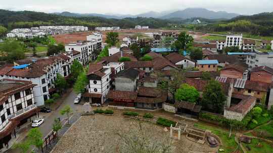 航拍福建南平邵武和平古镇