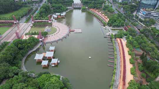 佛山千灯湖公园航拍