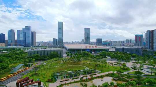 深圳北站城市风光视频素材模板下载