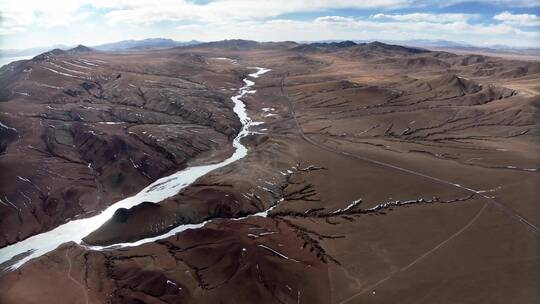 西藏高原黄土藏区航拍视频素材模板下载