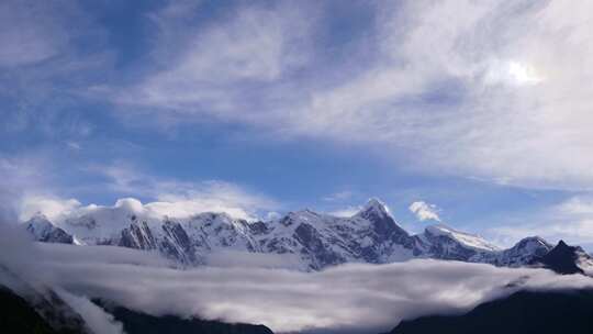 南迦巴瓦峰雪山西藏高原延时