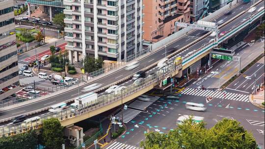 城市斑马线街口人流合集