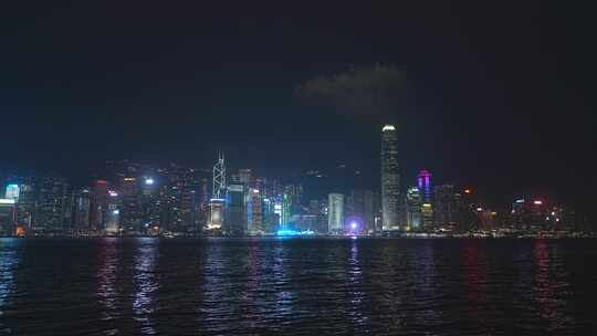 香港维多利亚港大景夜景视频4K