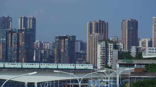 重庆城市风光轨道交通视频素材模板下载
