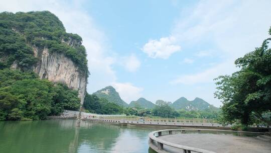 广西柳州山水龙潭公园风景视频素材模板下载