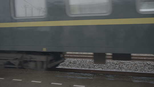 绿皮火车 火车站4Kslog3实拍素材视频素材模板下载