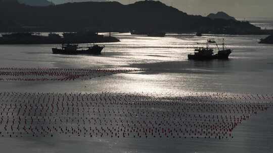 福建霞浦清晨日出航拍