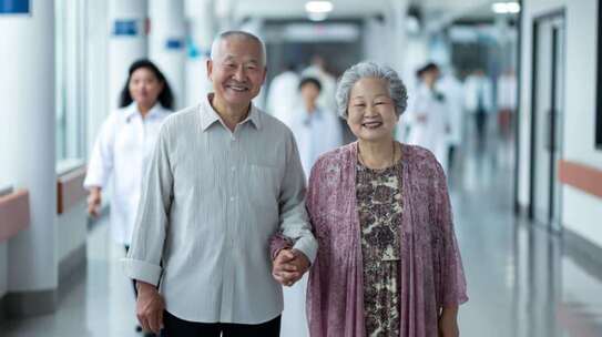 老人老年人夫妇幸福晚年生活ai素材原创