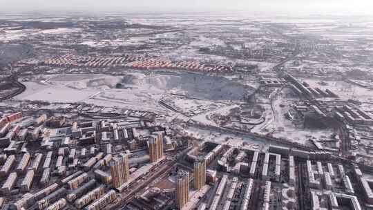 鹤岗的雪景