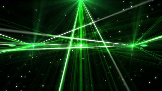 闪烁绿色激光循环组合