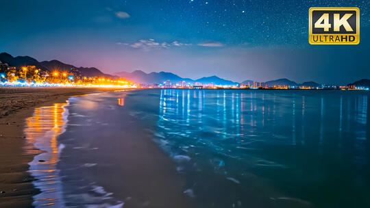 海面河面江面水面夜景夜晚