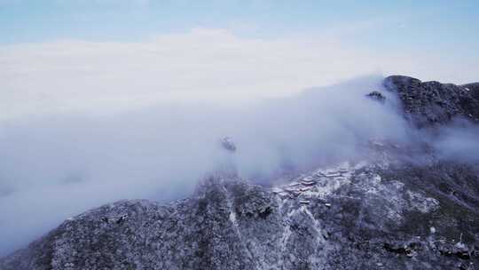 梵净山雪后云海仙境