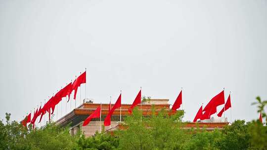 国庆节北京天安门广场装扮一新迎接八方来客
