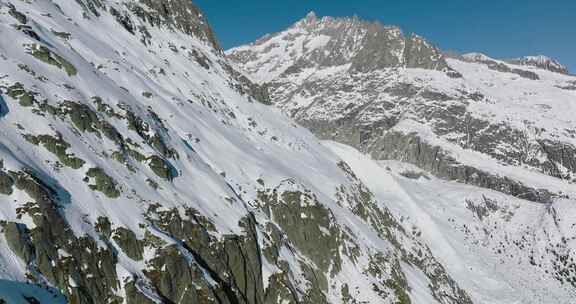 Belalp，山脉，瑞士，雪