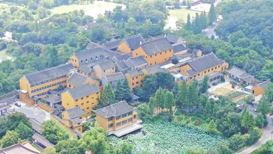 航拍扬州观音山大明寺栖灵塔景区