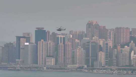 香港中西区CBD航拍视频素材模板下载