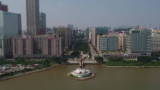 澳门 航拍建筑城市街景