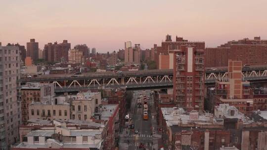 纽约市城市生活的航拍视频素材模板下载