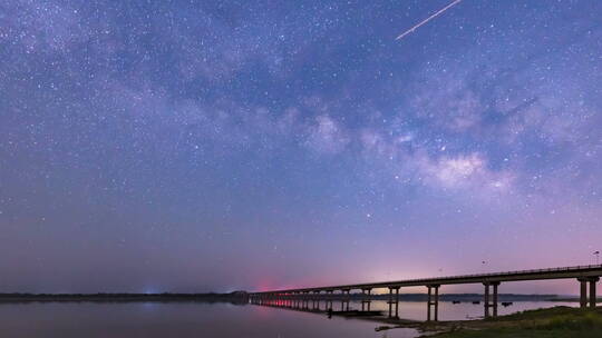 夏夜 美丽的银河星空延时4K视频素材模板下载