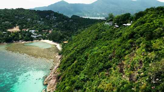 空中飞行帕岸岛与世隔绝的海滩东南亚旅游目