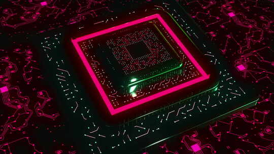CPU 人工智能芯片 数据传输 3D动画