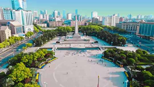 南昌八一广场航拍