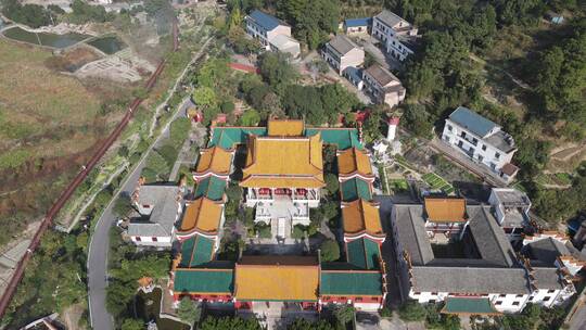 湖南南岳衡山5A景区航拍视频素材模板下载