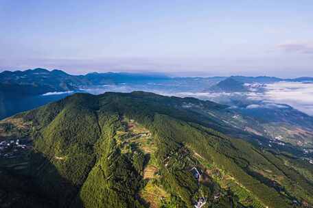 重庆市奉节县安平镇高山风景航拍