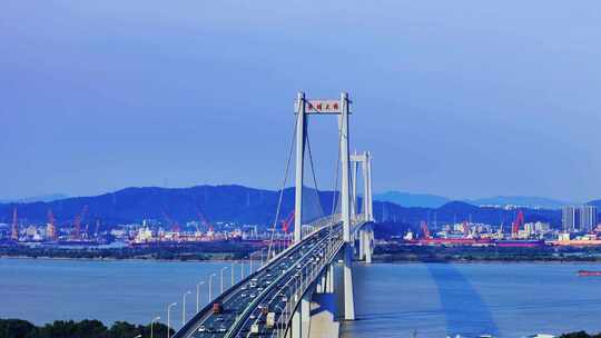 广州黄埔大桥航拍