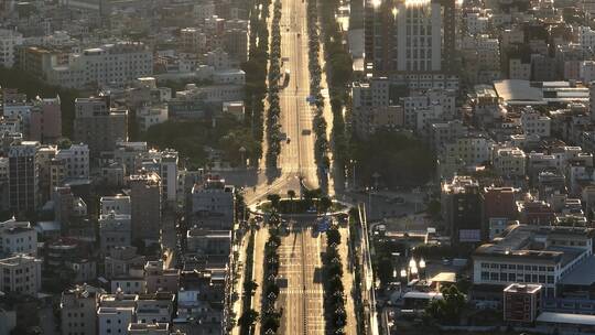 阳光洒满的道路