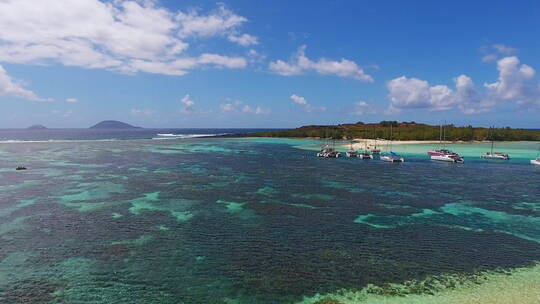 4k大海海岛风光电影感背景素材