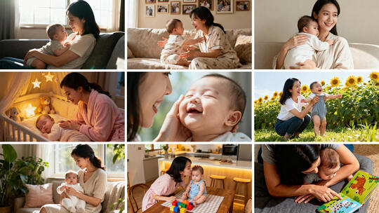 妈妈与宝宝的温馨日常 亲子互动的幸福瞬间