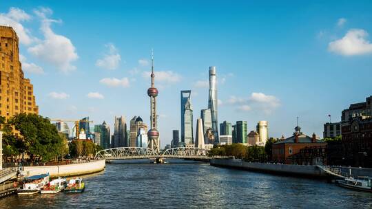 上海东方明珠宣传片片头空境城市水晶天延时