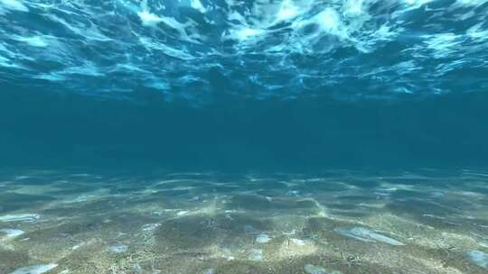 清澈海底、水底、水下波纹背景视频