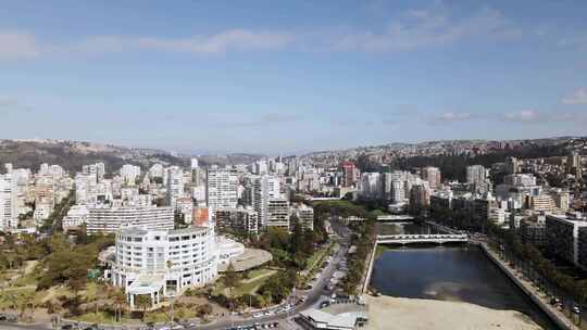 航拍Viña del mar， uhd4k高清在线视频素材下载