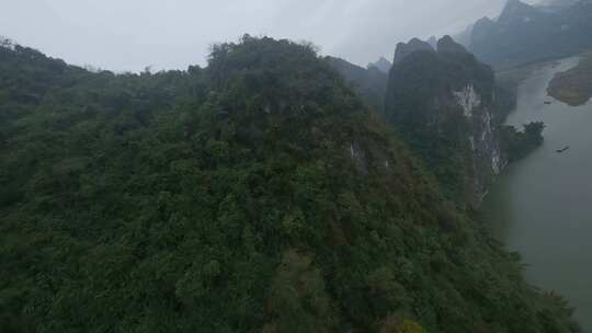 fpv穿越机航拍桂林风光漓江山水风景