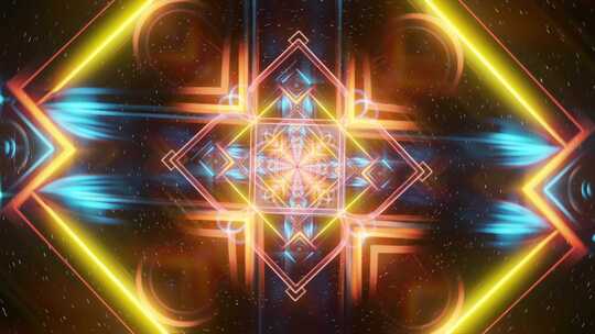 3d渲染vj循环，无尽的未来背景