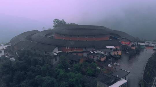 福建南靖土楼航拍