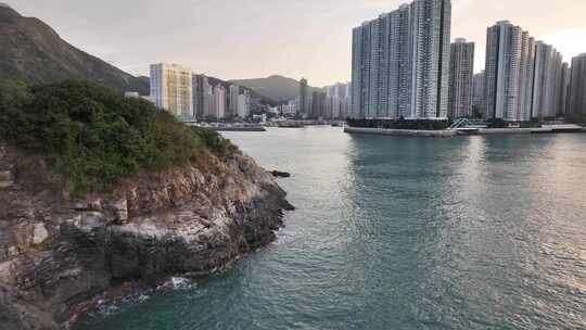 香港海怡半岛清晨航拍