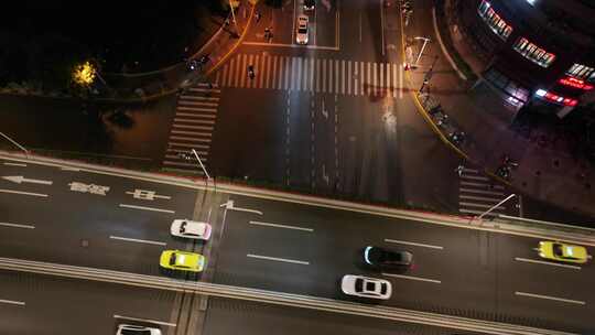 浦西虹口区内环高架夜景航拍