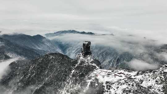 梵净山雪景