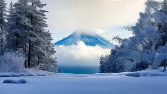 冰雪片头寒冷