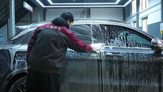 汽车洗车店洗车视频素材模板下载