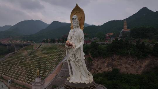 洛阳灵山寺观音佛像航拍